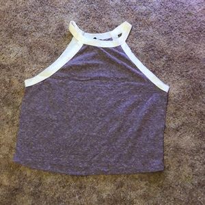 Pink and white crop top!